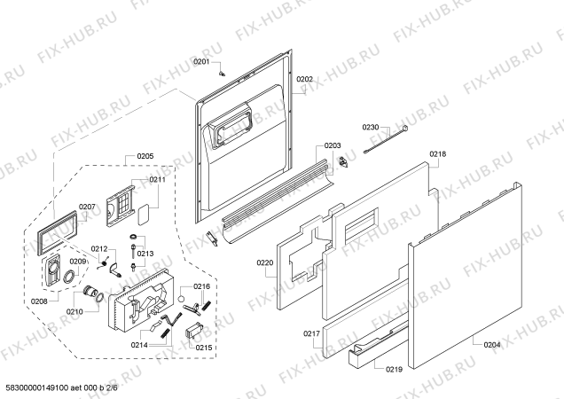 Взрыв-схема посудомоечной машины Kenmore S35KMK32UC Kenmore Elite - Схема узла 02