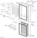 Схема №1 QRT4670W с изображением Дверца для холодильной камеры Aeg 2801828696