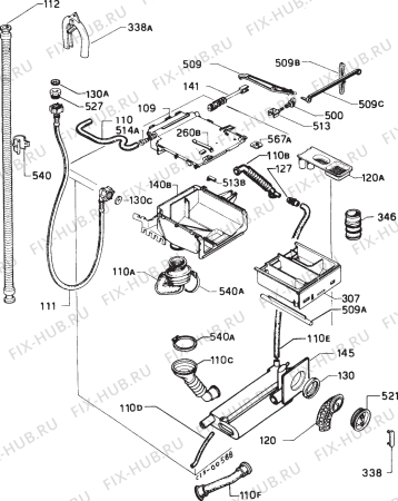 Взрыв-схема стиральной машины Electrolux WH2900 - Схема узла Hydraulic System 272