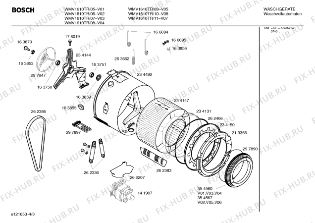 Схема №4 WM40810TR SIWAMAT 4081 с изображением Кабель для стиральной машины Bosch 00266876