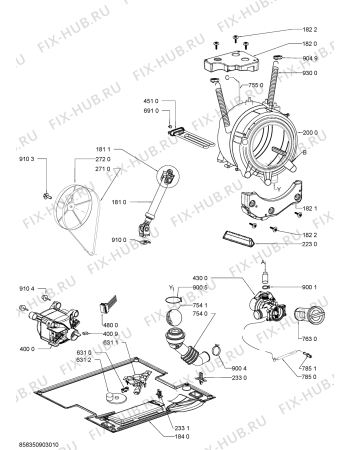 Схема №2 WAI2642 (F091350) с изображением Инструкция по обслуживанию для стиралки Indesit C00364942