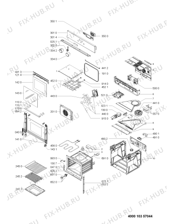 Схема №1 AKL 909/IX с изображением Обшивка для духового шкафа Whirlpool 480121100005