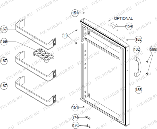 Взрыв-схема холодильника Gorenje F40914AW (393552, ZOS08264) - Схема узла 02