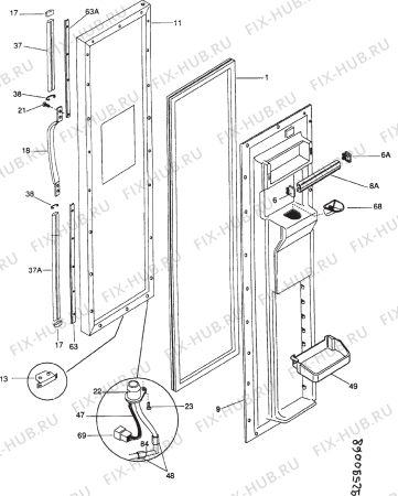 Взрыв-схема холодильника Frigidaire FPE524VWS - Схема узла Section 4