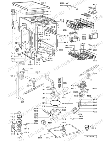 Схема №3 ADP 4710/5 WH с изображением Панель для электропосудомоечной машины Whirlpool 481245373086