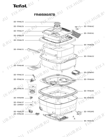 Схема №1 FR490060/87A с изображением Предохранитель для тостера (фритюрницы) Tefal SS-995898