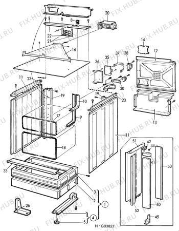 Взрыв-схема комплектующей Husqvarna Electrolux QSG726 - Схема узла H10 Chassis