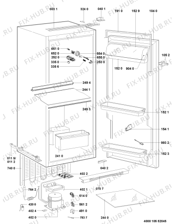 Схема №1 ARG 729/A++ с изображением Дверь для холодильника Whirlpool 481010464998