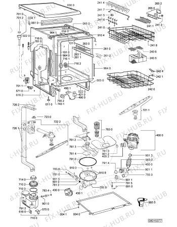 Схема №2 GSF 6570 WS с изображением Панель для электропосудомоечной машины Whirlpool 480140100871