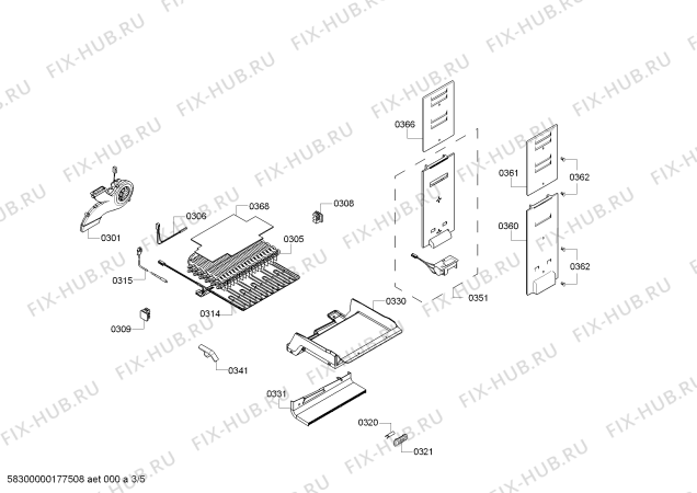 Схема №3 KGN56AW25N с изображением Дверь для холодильника Bosch 00713091