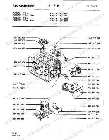 Взрыв-схема микроволновой печи Aeg MC 115 - D - Схема узла Section3