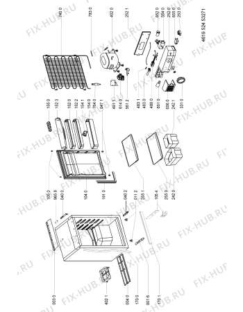 Схема №1 ARG 340 с изображением Клавиша для холодильника Whirlpool 481241288033