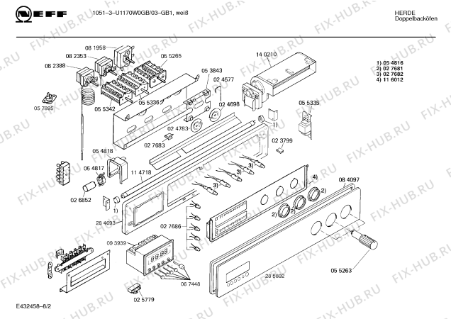 Схема №5 195306844 GB-1051.31LPCSGA с изображением Индикатор для плиты (духовки) Bosch 00116012