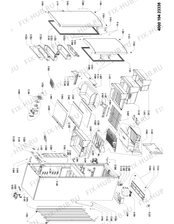 Схема №1 WBE3333 A+NFCWF с изображением Дверь для холодильника Whirlpool 480132102909