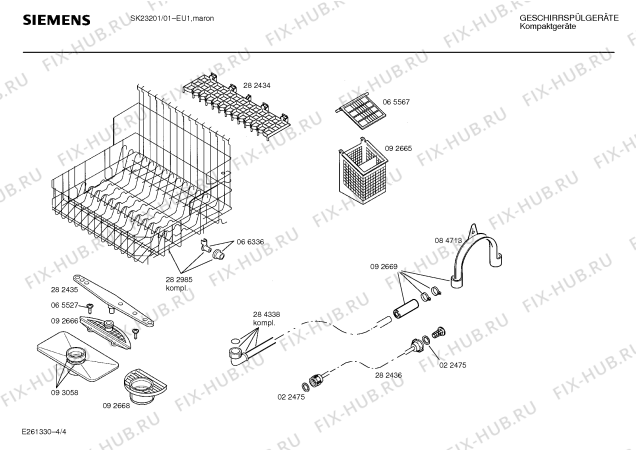 Взрыв-схема посудомоечной машины Siemens SK23201 - Схема узла 04