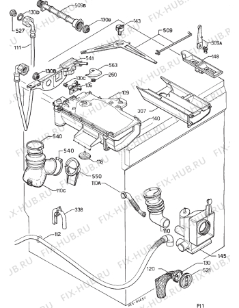 Взрыв-схема стиральной машины Husqvarna Electrolux QW1010HT - Схема узла Hydraulic System 272