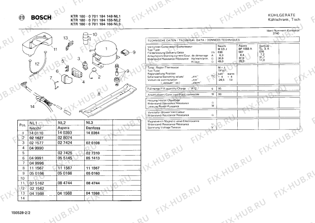 Взрыв-схема холодильника Bosch 0701184166 KTR180 - Схема узла 02