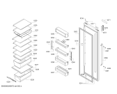 Схема №3 KSV36BI3P Bosch с изображением Дверь для холодильной камеры Bosch 00717919