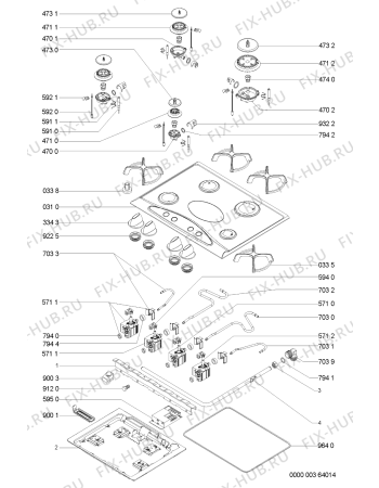 Схема №1 AKM 351 IX/02 с изображением Затычка для электропечи Whirlpool 481244039009