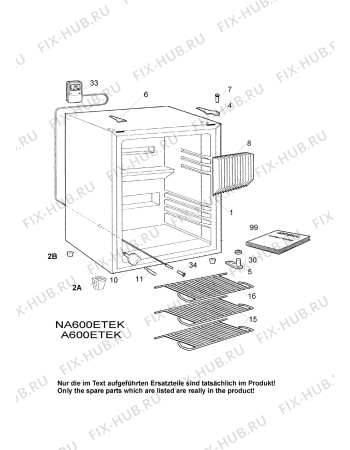 Взрыв-схема холодильника Electrolux RA212H - Схема узла Housing 001