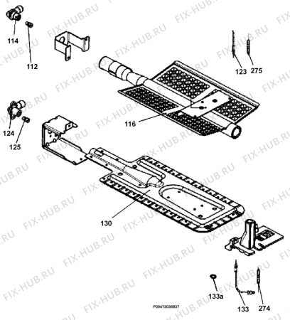 Взрыв-схема плиты (духовки) Electrolux EKG511100W - Схема узла Section 7