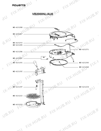 Схема №2 VB2158DI/AU0 с изображением Прокладка для диспенсера для напитков Rowenta MS-621243