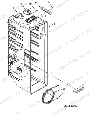 Схема №7 5MSF25N4FG с изображением Электромотор для холодильной камеры Whirlpool 482000099657
