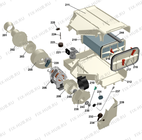 Взрыв-схема стиральной машины Gorenje 7800 SF   -White (900002660, TD44ESF) - Схема узла 02