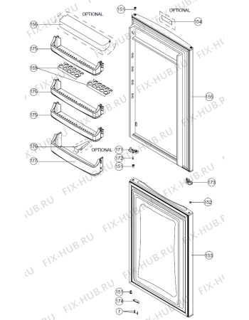 Взрыв-схема холодильника Upo RF121 (377402, HZS35664) - Схема узла 03