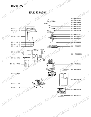 Схема №3 EA827851/70C с изображением Покрытие для кофеварки (кофемашины) Krups MS-0A01909