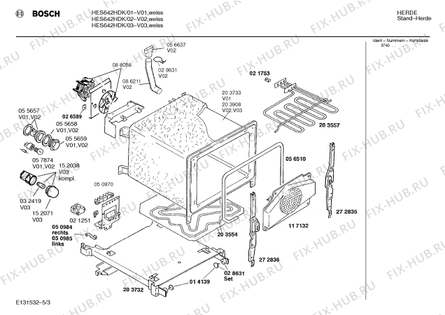 Схема №2 HES642HDK с изображением Инструкция по эксплуатации для электропечи Bosch 00515951