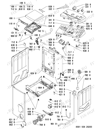 Схема №2 AWA 5088/1 с изображением Микропереключатель для стиралки Whirlpool 481228219277