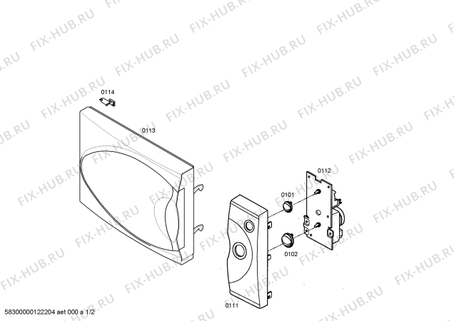 Схема №1 3WM1926 с изображением Дверь для свч печи Bosch 00663706