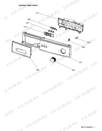 Схема №6 MFW 6512 KGW с изображением Рукоятка для стиралки Whirlpool 480111101059