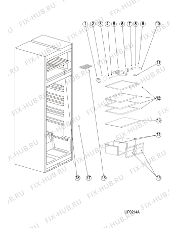 Взрыв-схема холодильника Hotpoint-Ariston ED1612 (F079556) - Схема узла
