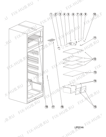 Взрыв-схема холодильника Hotpoint-Ariston HTM11812 (F074577) - Схема узла