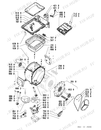 Схема №2 AWA 1019 с изображением Декоративная панель для стиралки Whirlpool 481245214016