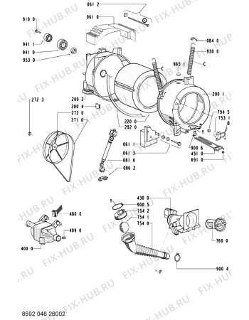 Схема №1 WA 85660 с изображением Моторчик для стиральной машины Whirlpool 481236158388