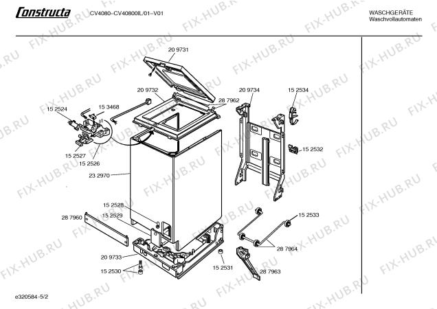 Схема №4 CV40800IL CV4080 с изображением Программная индикация для стиральной машины Bosch 00160964