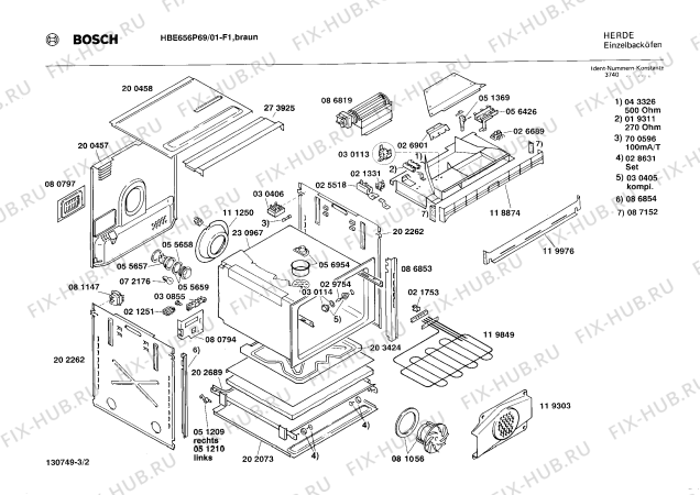 Взрыв-схема плиты (духовки) Bosch HBE656P69 - Схема узла 02