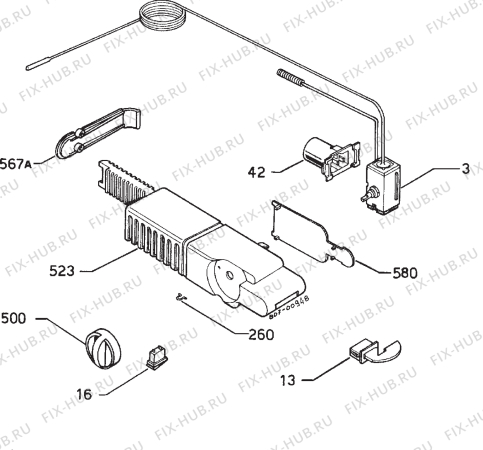 Взрыв-схема холодильника Electrolux TR1281 - Схема узла Refrigerator electrical equipment