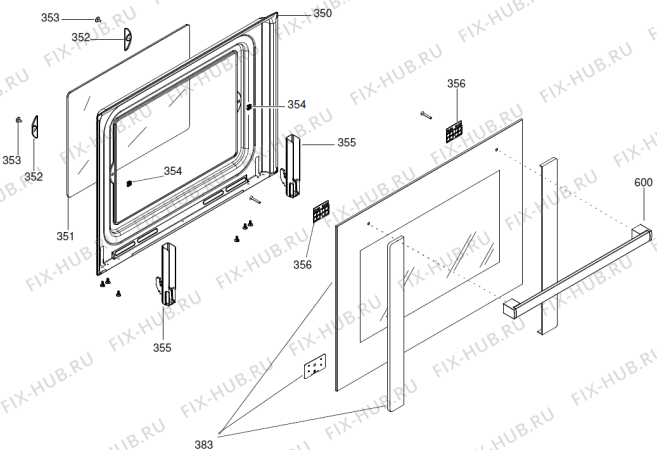 Взрыв-схема плиты (духовки) Gorenje BOG3310AXG (347732, HFGB2ELIR1) - Схема узла 03