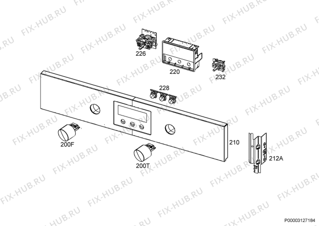 Взрыв-схема плиты (духовки) Zanussi ZOP37992XK - Схема узла Command panel 037