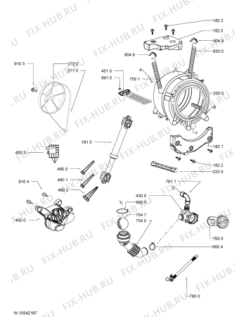 Схема №2 AWOE 7914 с изображением Всякое для стиралки Whirlpool 481010384793