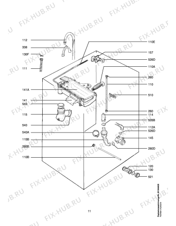 Взрыв-схема стиральной машины Aeg LAVW1260 - Схема узла Hydraulic System 272