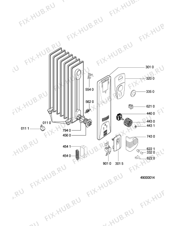 Схема №1 AMB 812 с изображением Тэн для обогревателя (вентилятора) Whirlpool 481225928779