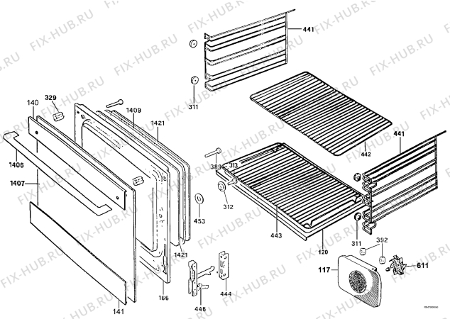 Взрыв-схема комплектующей Zanussi ZCM930X - Схема узла Section 3