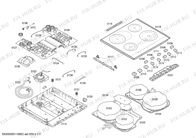 Схема №1 EH76S501E с изображением Стеклокерамика для электропечи Siemens 00477107