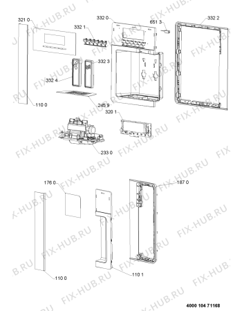 Схема №6 WSF5574 A+IX с изображением Дверца для холодильника Whirlpool 481010460260