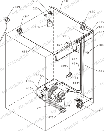 Взрыв-схема стиральной машины Sidex SWA50130 (255147, PS03/130) - Схема узла 03